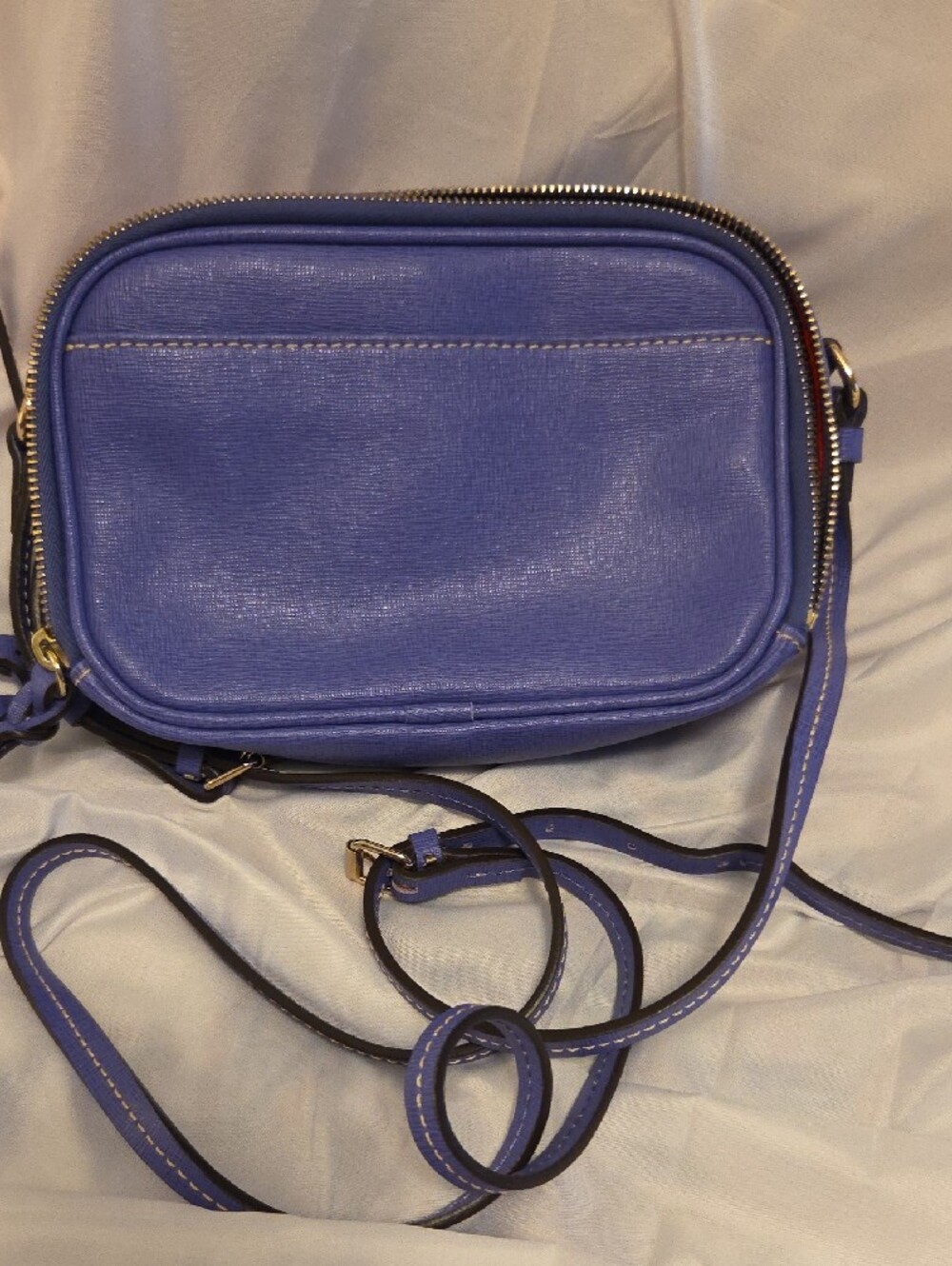 Dooney & Bourke Electric Blue Leather Crossbody - Picture 2 of 9